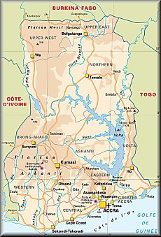 carte du Ghana